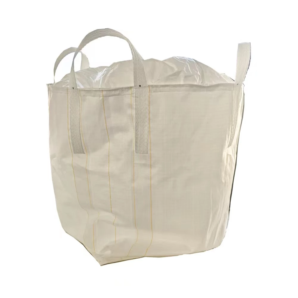 90x90x120 White Tubular Jumbo Bag with Skirt Inlet and Bottom Outlet — detail view 5