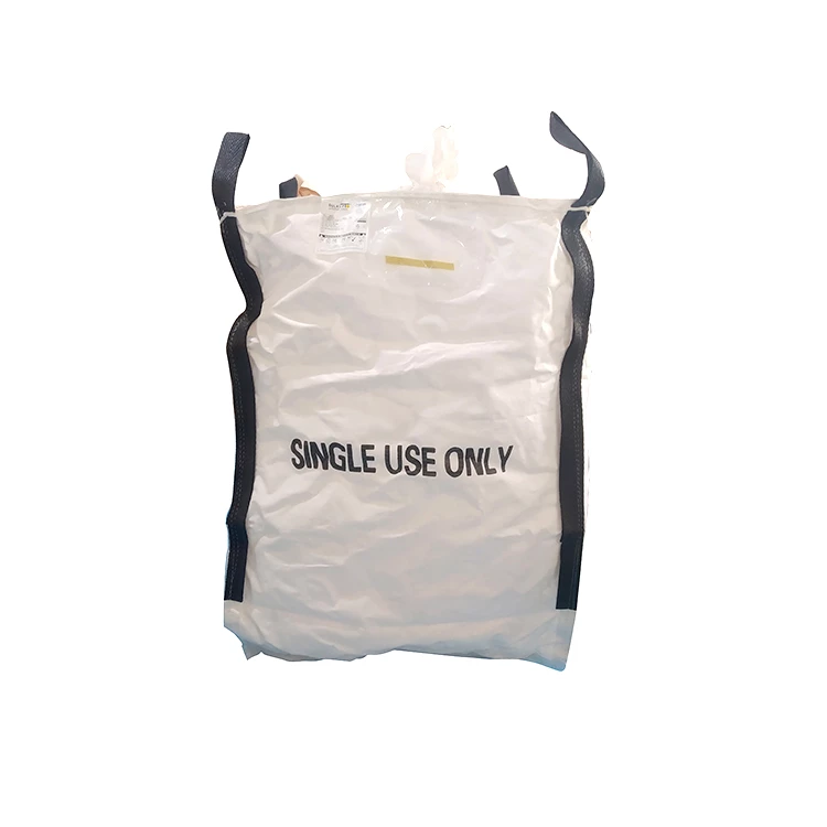 White U-Panel Bag with Black Lifting Loops and Skirt Top — detail view 1