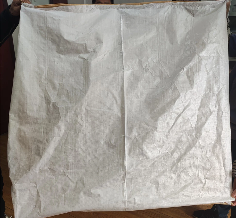 Beiger unbeschichteter Big Bag 95 x 95 x 122 mit Stutzen — detail view 2