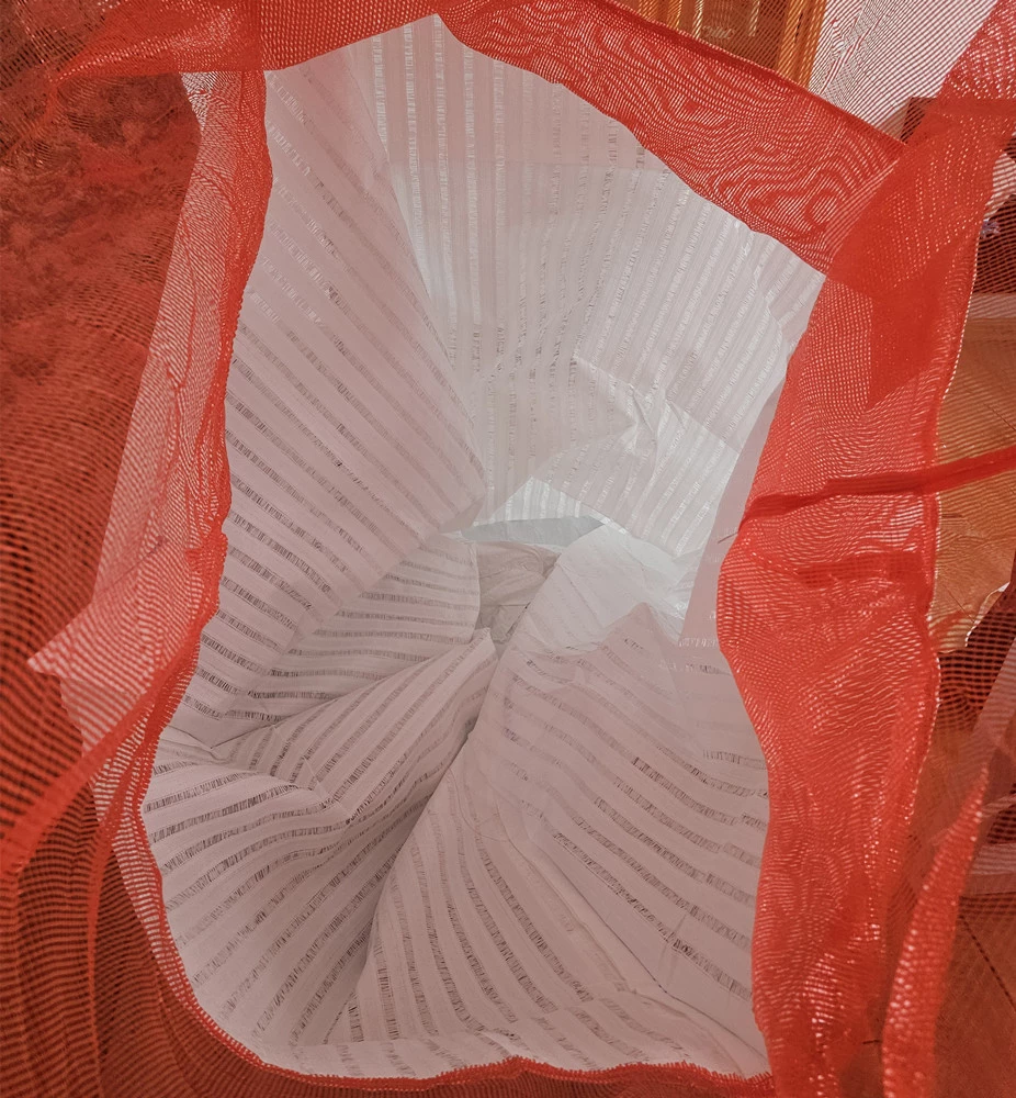 Uncoated Mesh FIBC 90 x 90 x 160 with Duffle Top — detail view 3