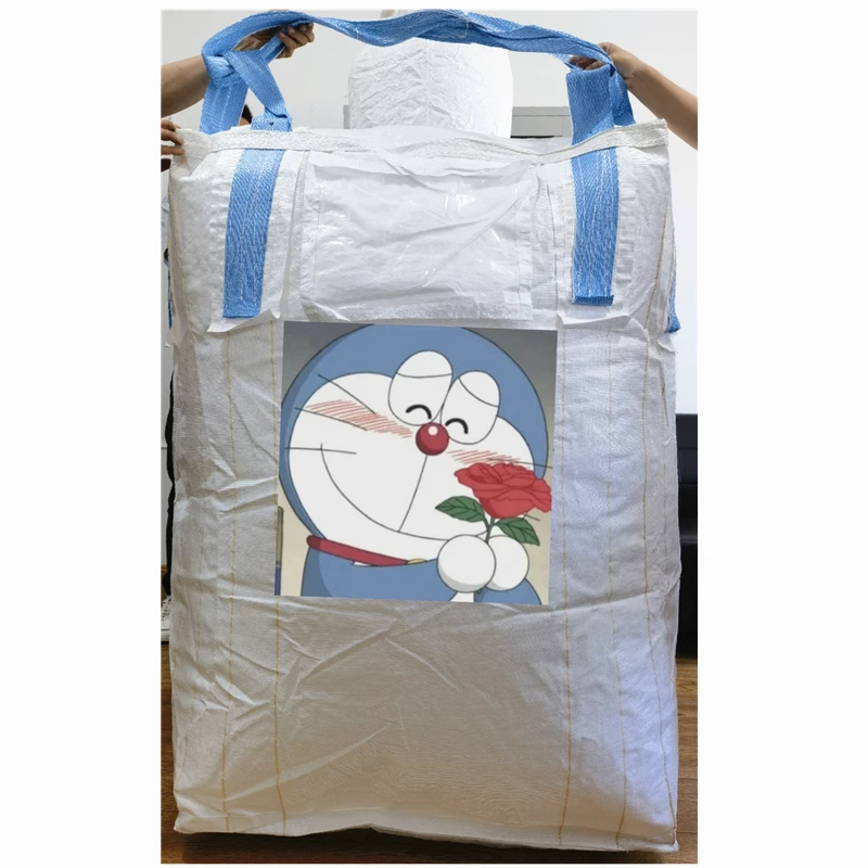 Tubular Kaolin Bulk Bag with Cross-Corner Loops — detail view 2
