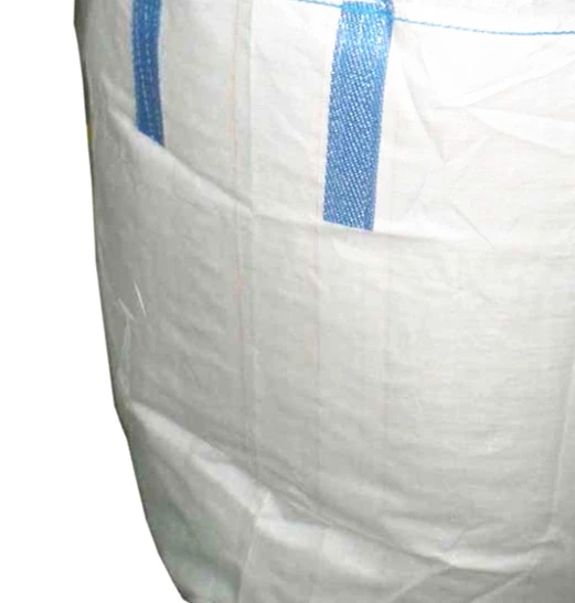 White Circular Fertilizer FIBC with Cross-Corner Loops and Spouts — detail view 4