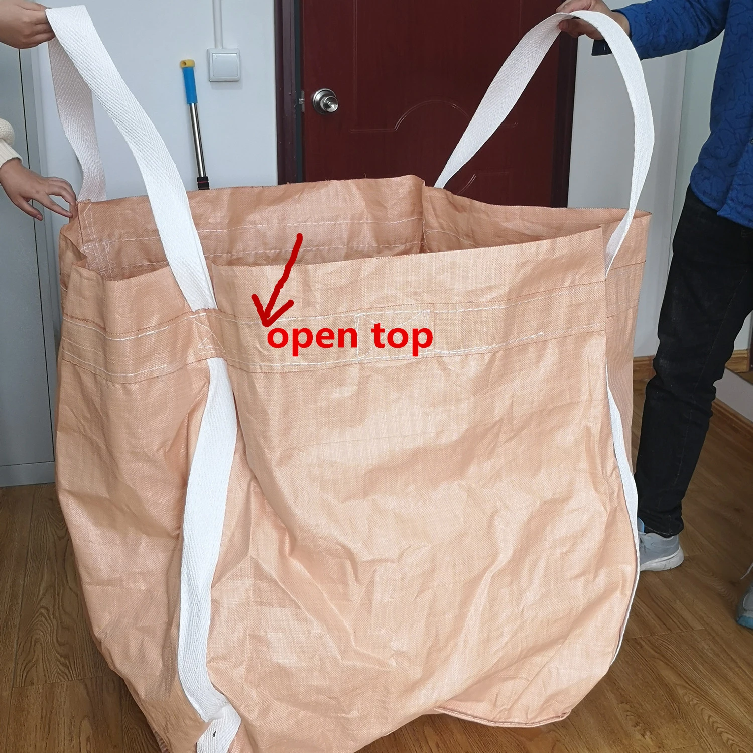 White Tubular Building Sand Bag 80 x 80 x 90 — detail view 4