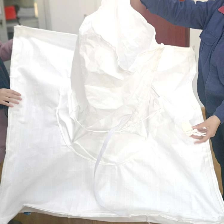 Coated Four-Panel Baffle Bulk Bag with Filling and Discharge Spouts — detail view 3