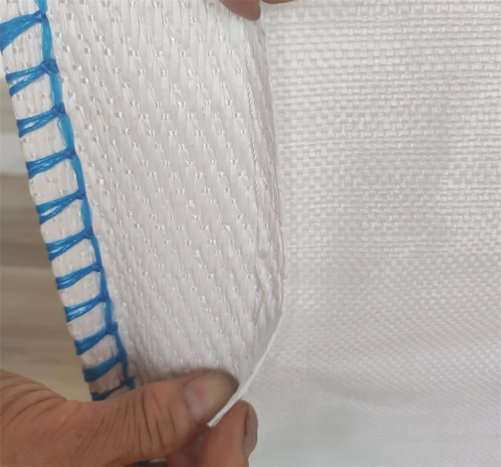 90x90x120 White U-Panel Industrial FIBC with Dual Spouts — detail view 5
