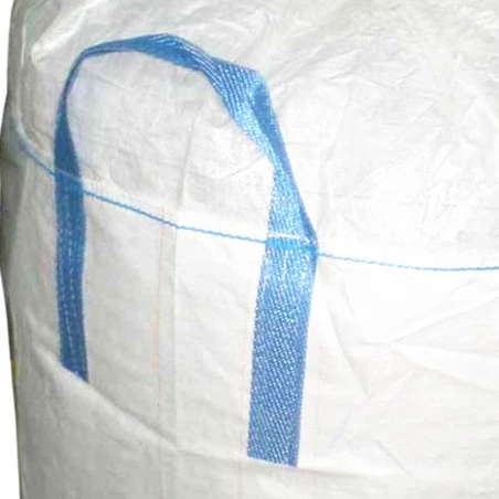 White Circular Fertilizer FIBC with Cross-Corner Loops and Spouts — detail view 3