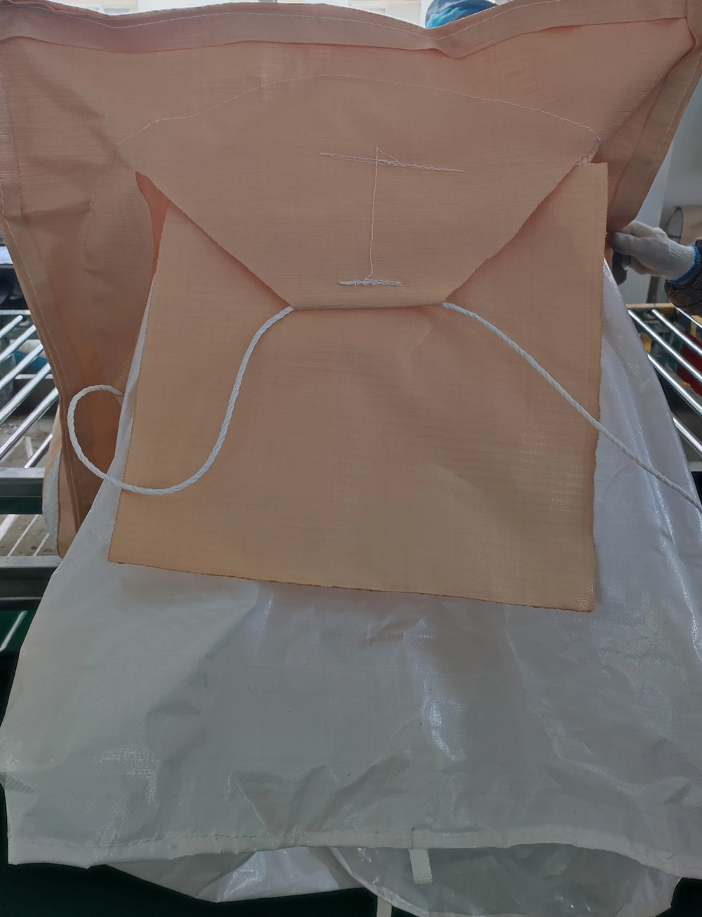 Beige U-Panel Industrial Bag with Custom Offset Printing — detail view 4