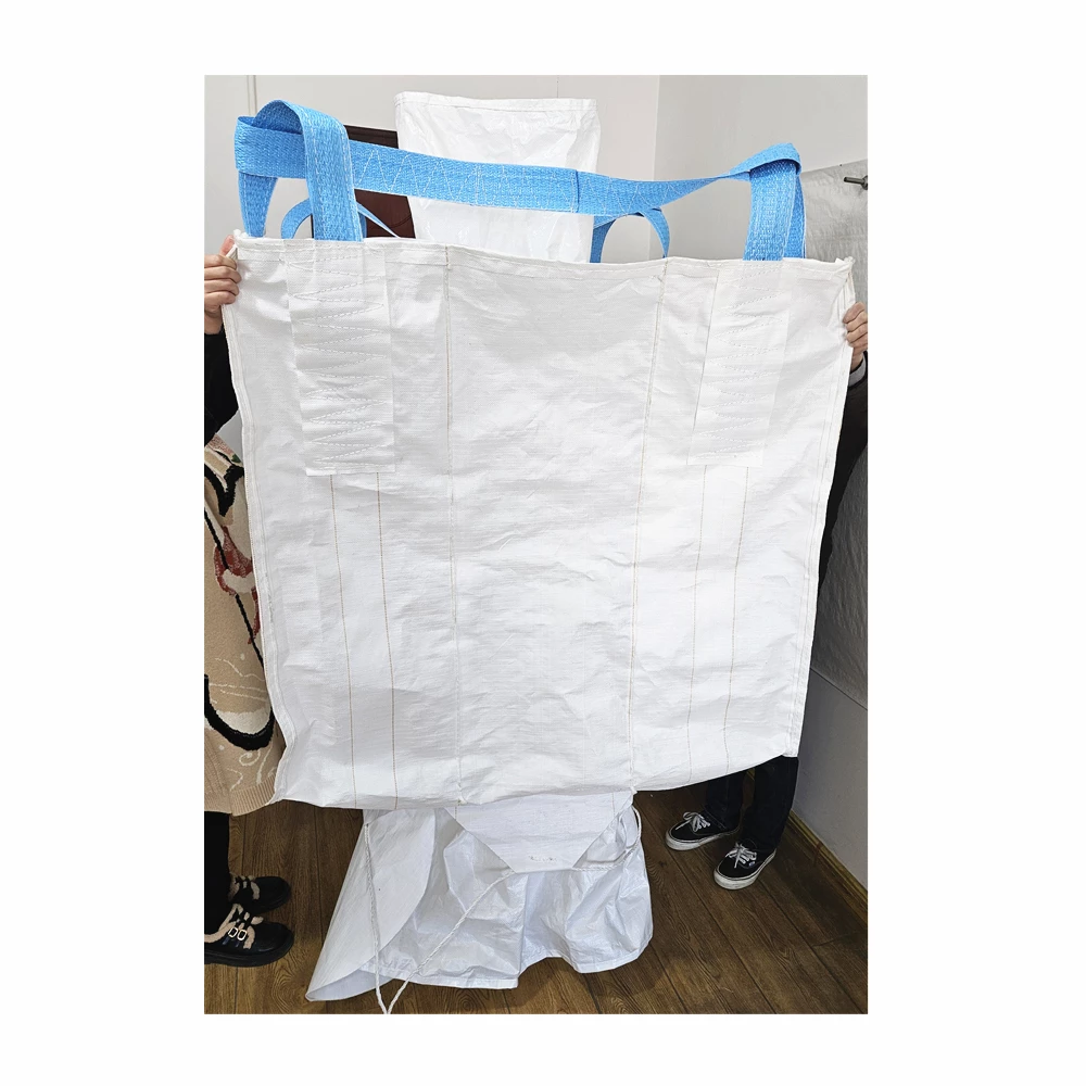 Uncoated Flour Bulk Bag with Cross-Corner Loops and Two Spouts — detail view 1