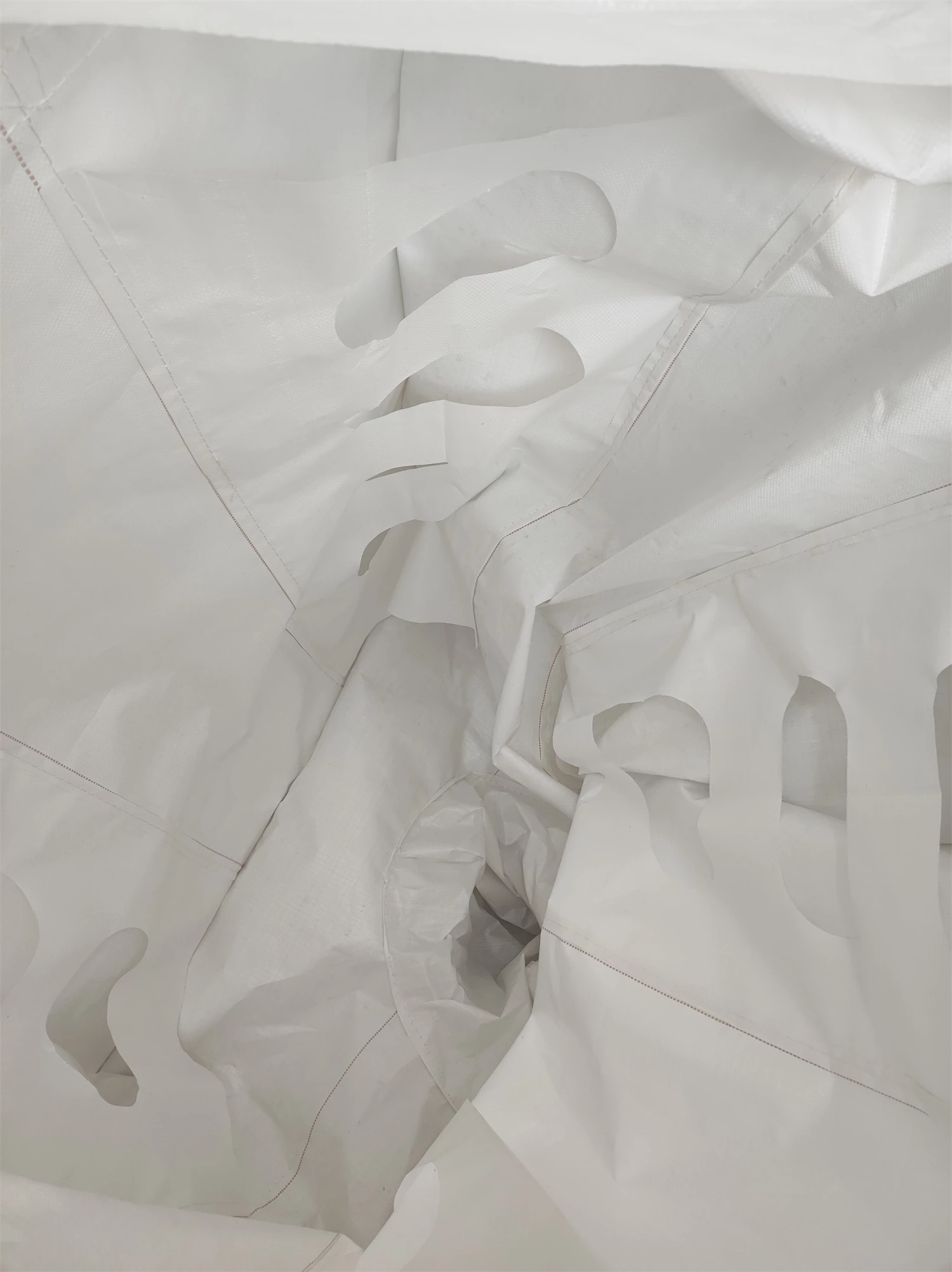 Weißer Baffle-Jumbo-Sack mit Schürzenoberseite, 95 × 95 × 110 — detail view 6