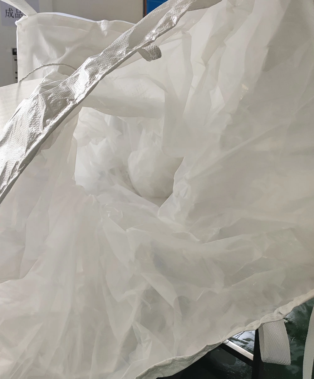White U-Panel Seed Bulk Bag with Fill and Discharge Spouts — detail view 6