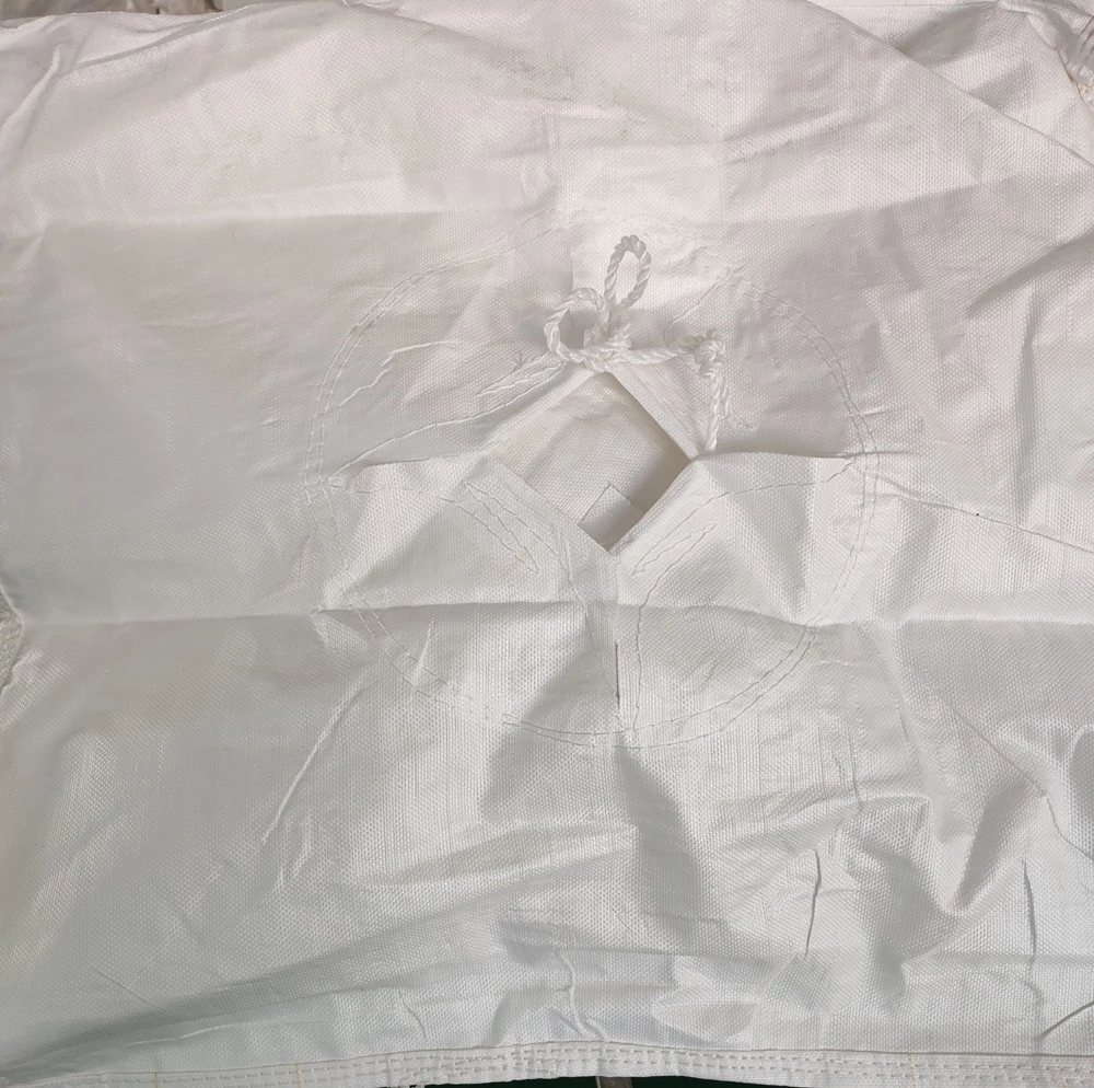 PE-Lined White FIBC with Blue Cross-Corner Lifting Loops — detail view 5