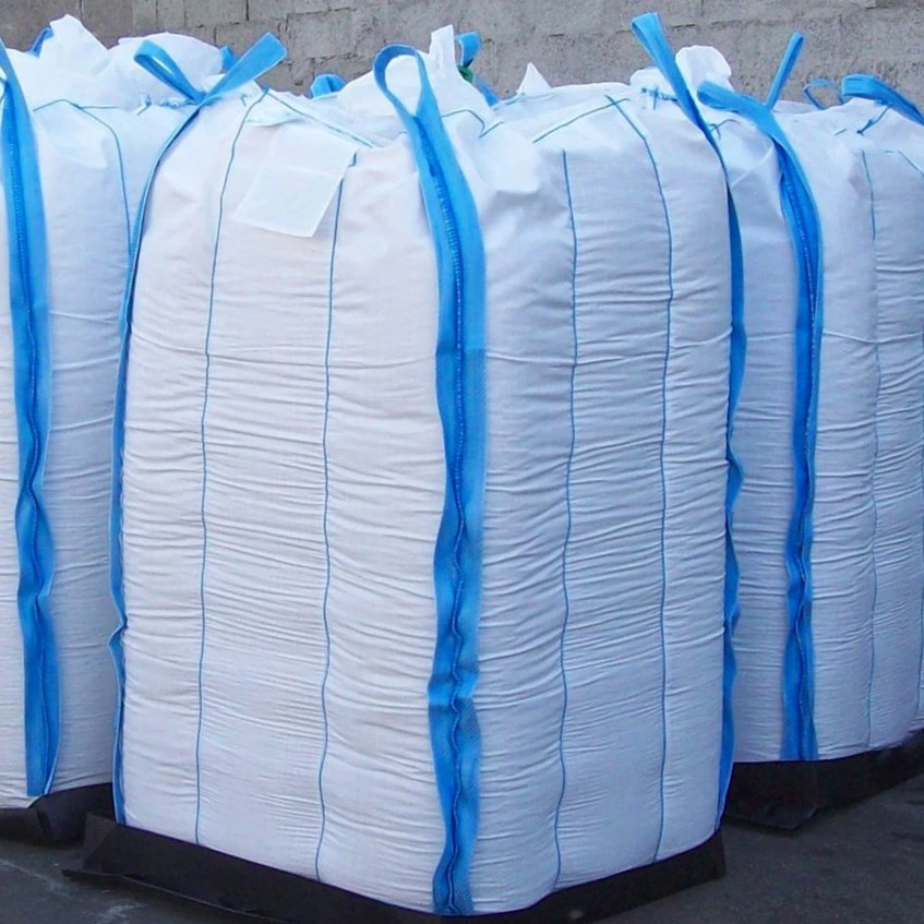 95x95x130 White Baffle Container Bag with Filling and Discharge Spouts — detail view 1