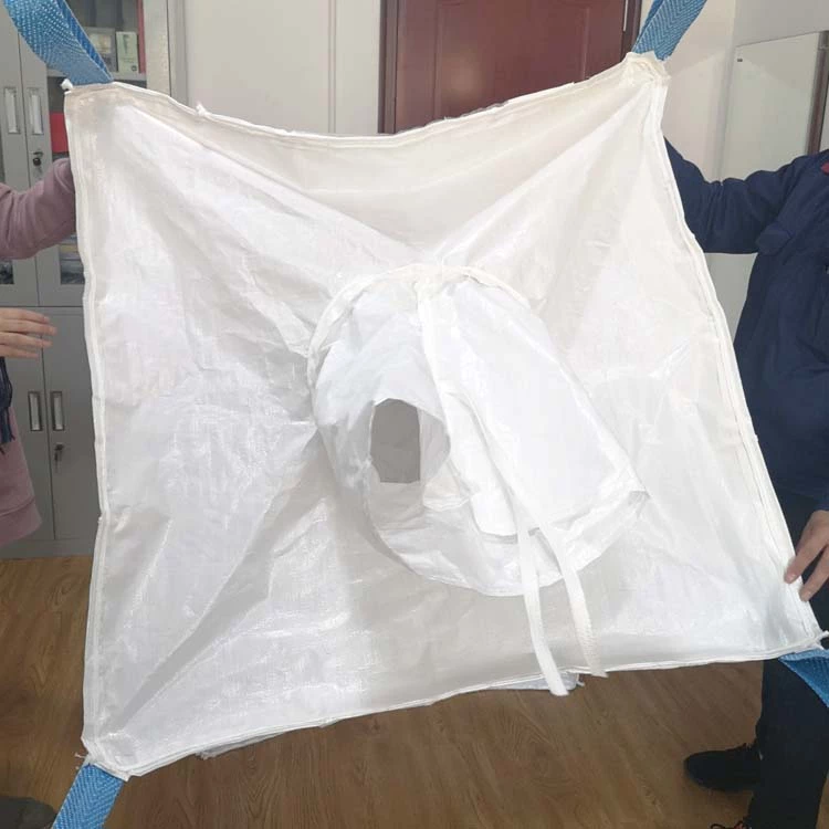 Coated Four-Panel Baffle Bulk Bag with Filling and Discharge Spouts — detail view 6