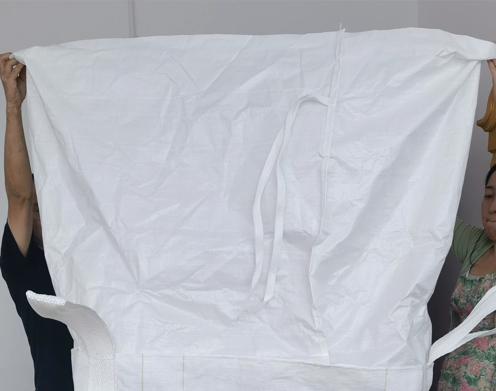 Jumbo bag bianco non rivestito 95 x 95 x 120 con bocca di riempimento — detail view 5