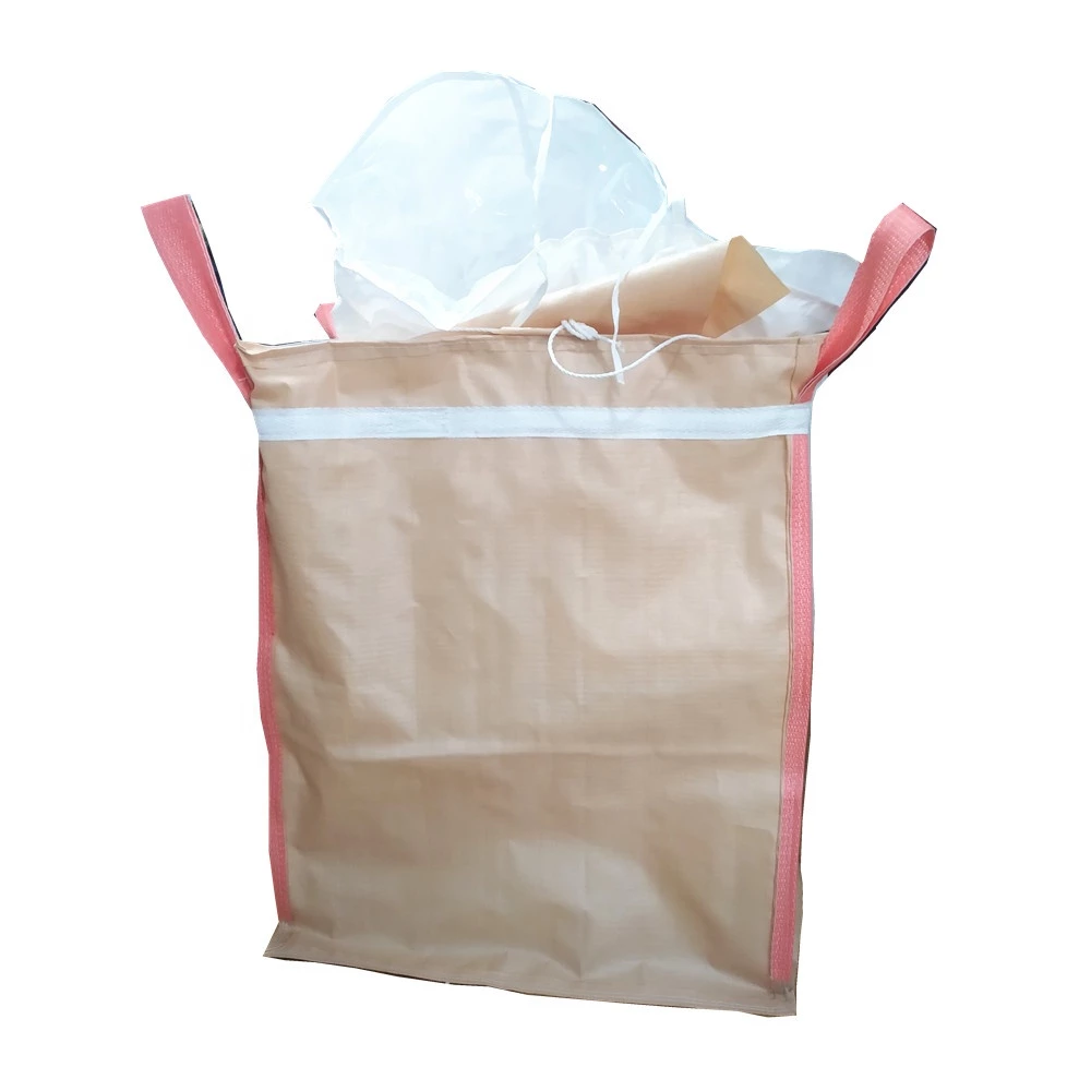Beiger U-Panel-Super Sack mit Kundendruck eines Logos — detail view 2