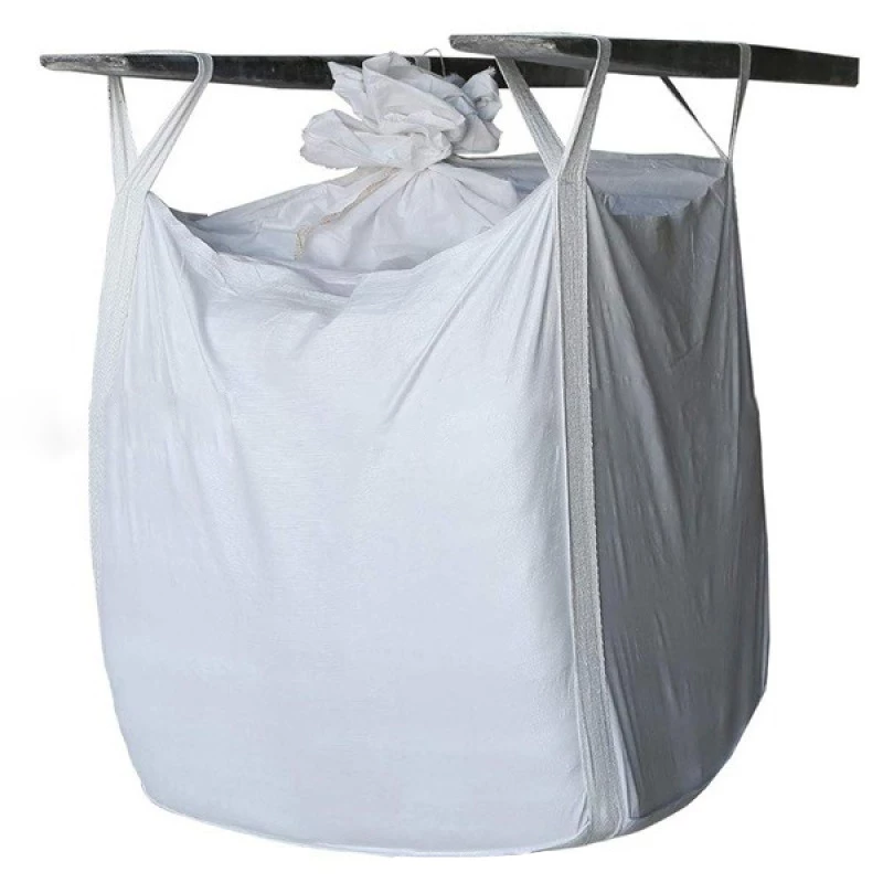 White Sand Jumbo Bag with Fill Spout and Flat Bottom — detail view 4