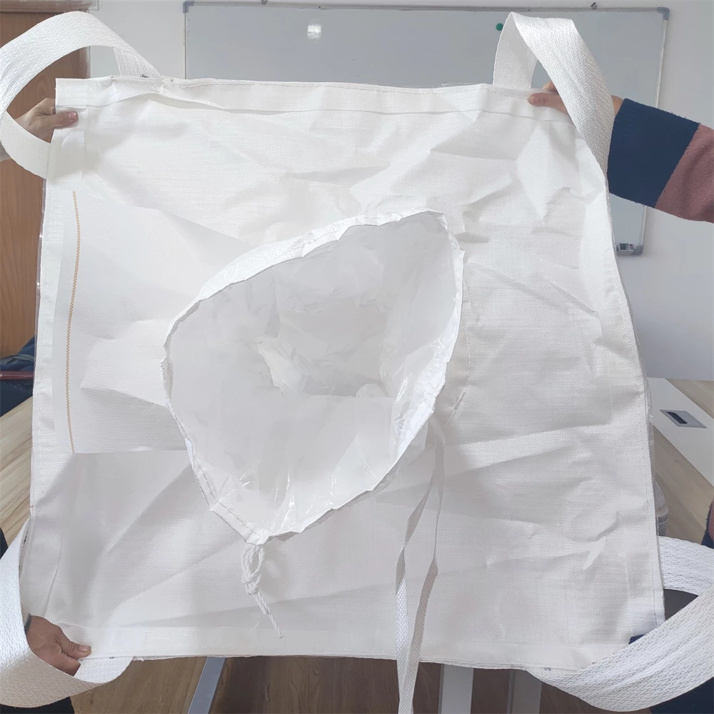 Coated Circular PP Transport Bag with Skirt Filling and Discharge Spout — detail view 3