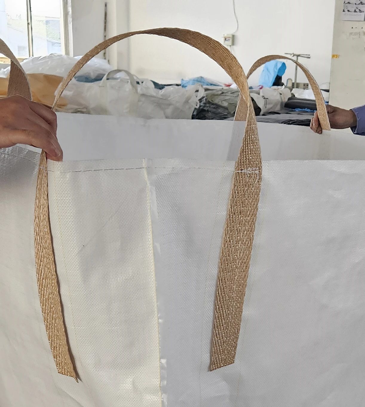 Open-Top Tubular FIBC 95 x 95 x 110cm with Flat Base — detail view 6
