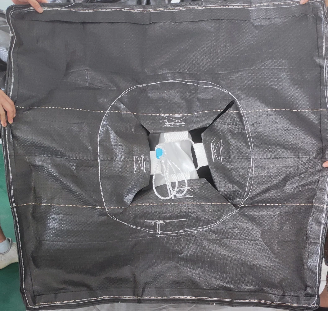 Black Potato Baffle Bag with Customer Logo Printing — detail view 5