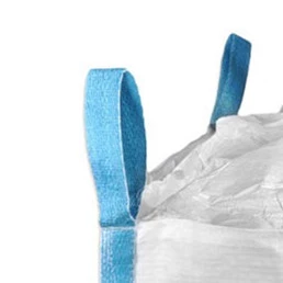 White U-Panel Fertilizer Bag with Side-Seam Loops and Dual Spouts — detail view 3