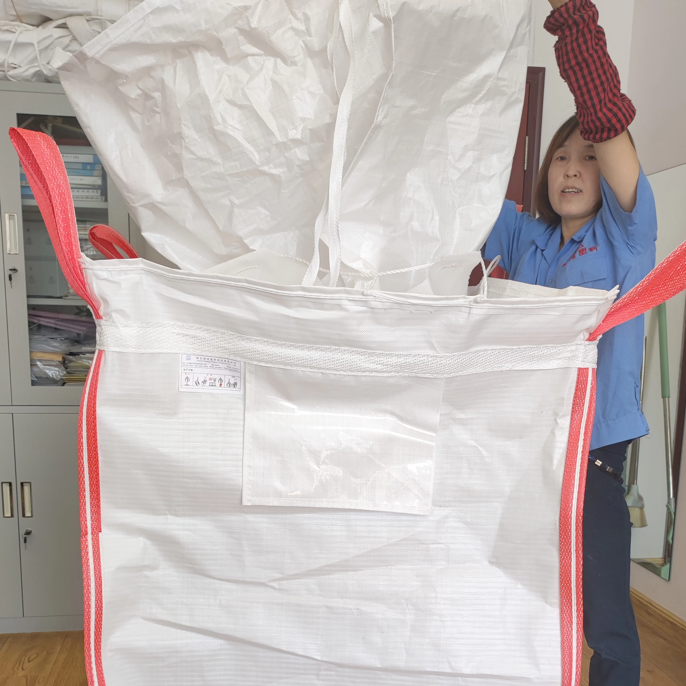Custom-Size Chemical Powder PP Bag with Side-Seam Loops — detail view 1