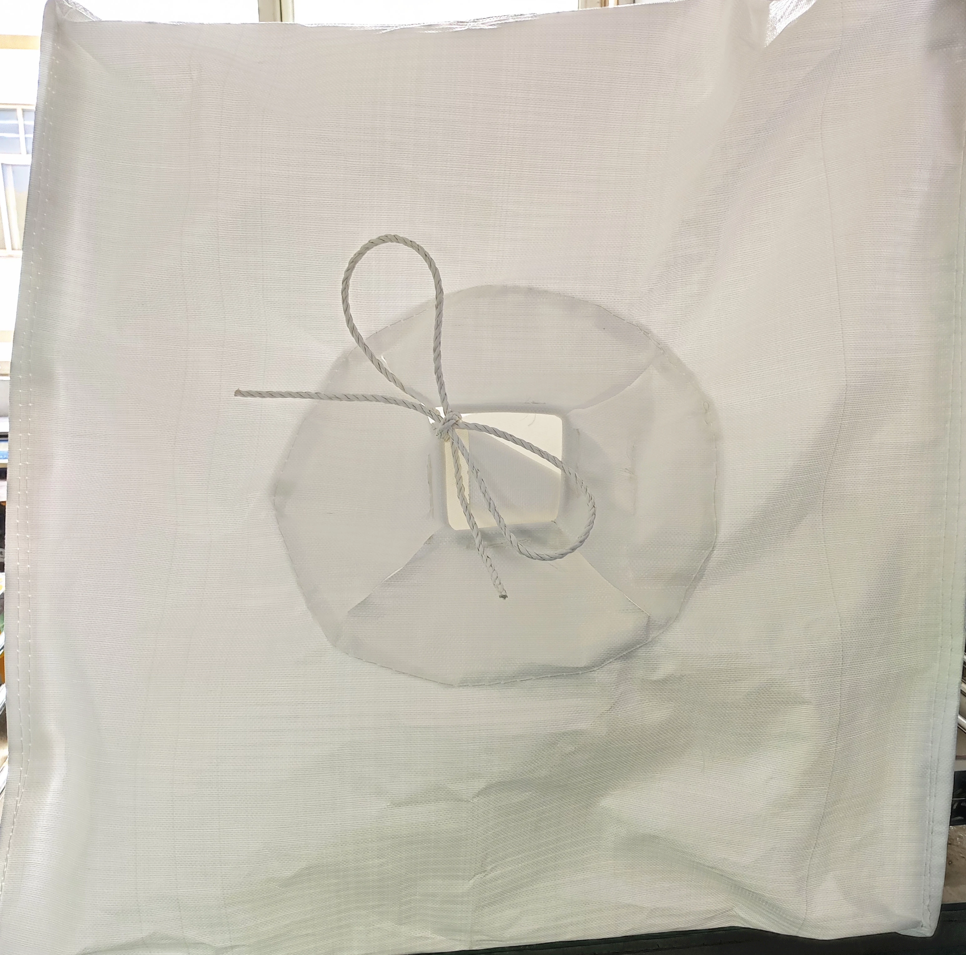 White U-Panel Seed Bulk Bag with Fill and Discharge Spouts — detail view 4