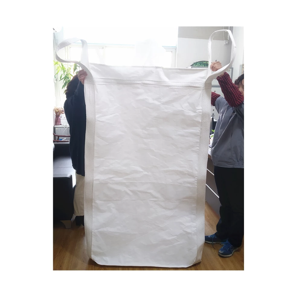 Custom White Tubular Jumbo Bag with Side-Seam Lifting Loops — detail view 1