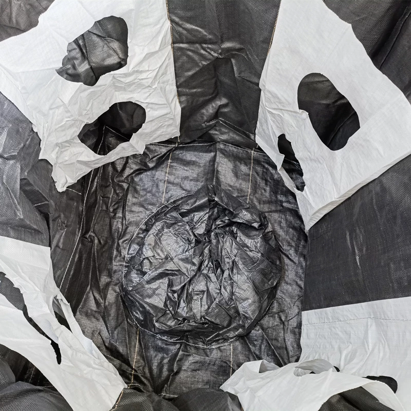 Black Potato Baffle Bag 100 x 100 x 100cm with Skirt Top — detail view 5