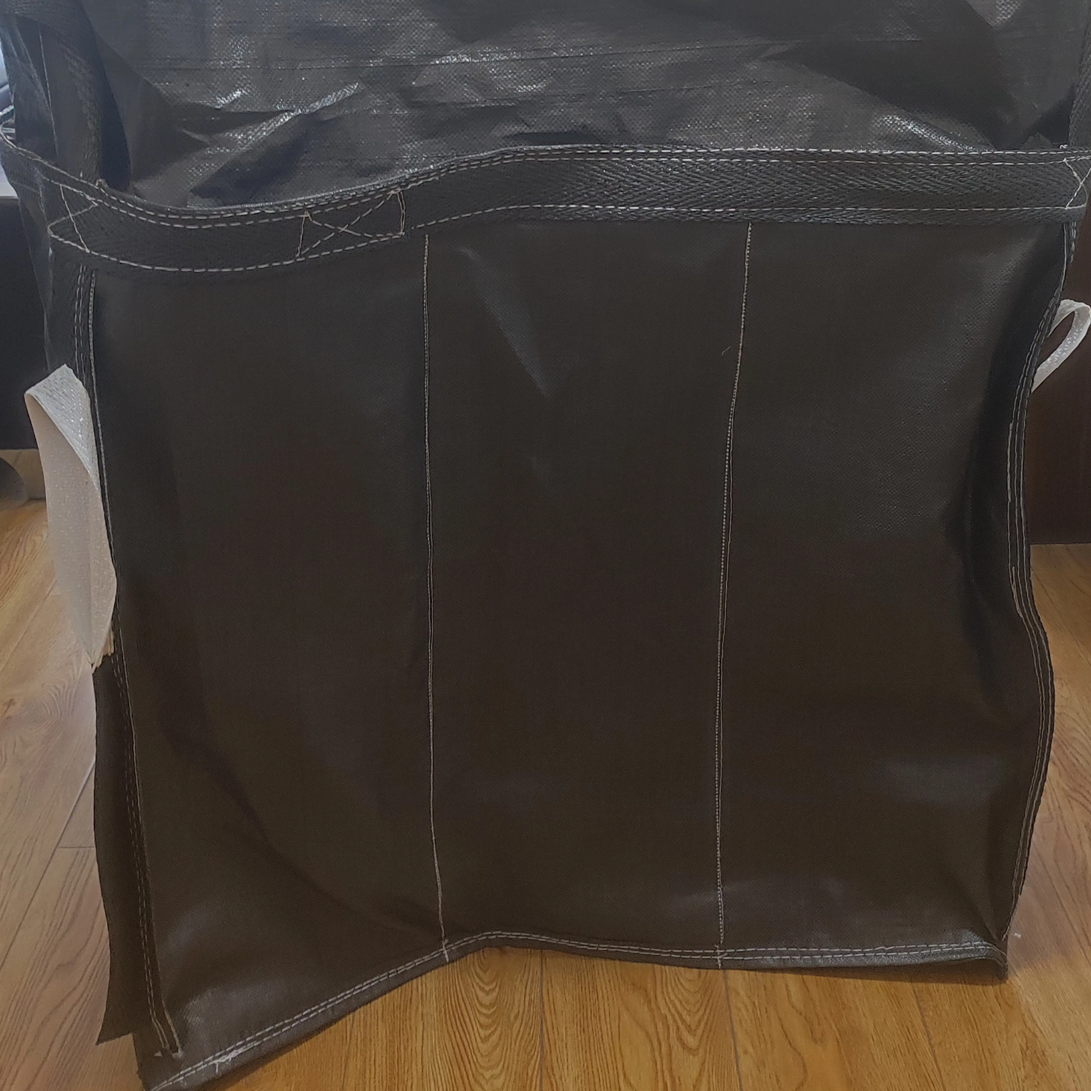 Black Baffle Potato Bag with Skirt Top and Cross-Corner Loops — detail view 4