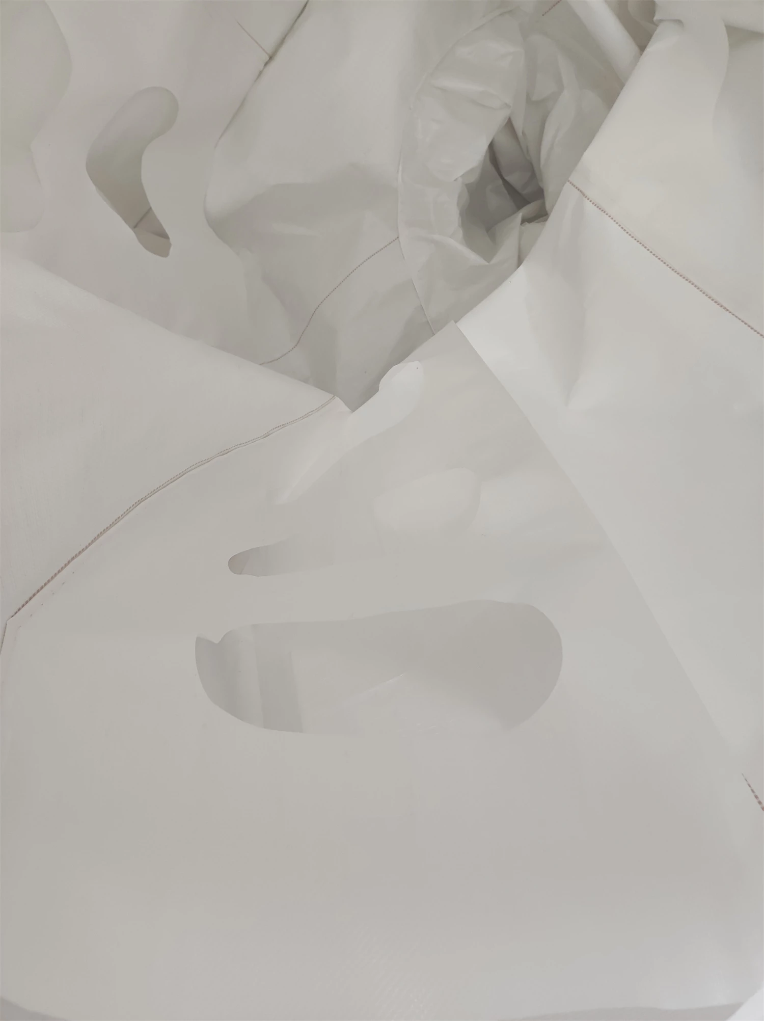 Weißer Baffle-Jumbo-Sack mit Schürzenoberseite, 95 × 95 × 110 — detail view 5