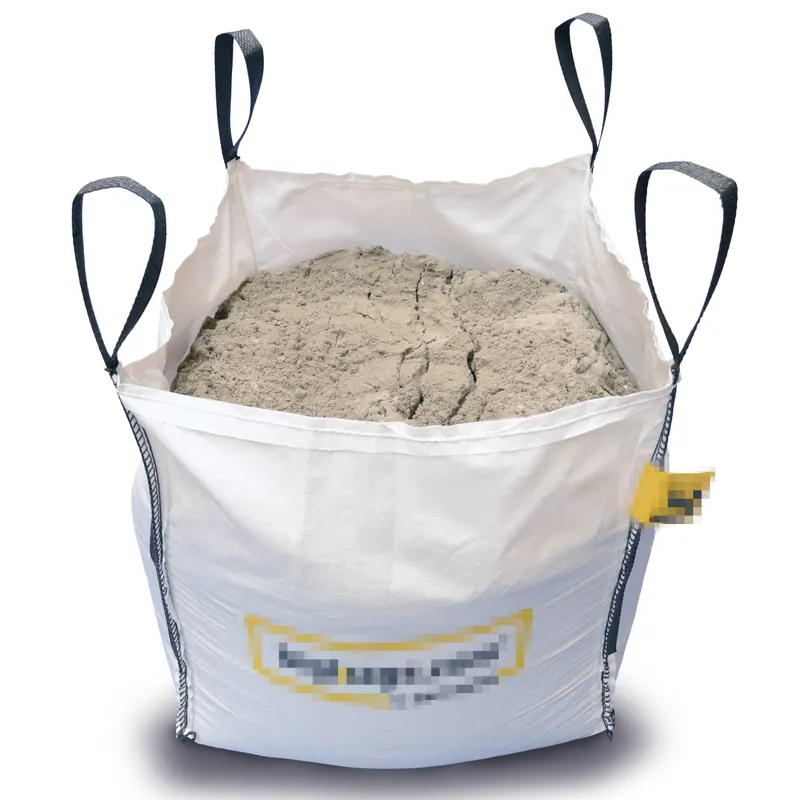 White U-Panel Sand FIBC with Open Top and Flat Base — detail view 2