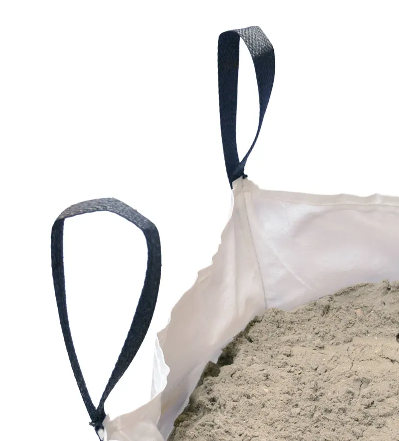 White U-Panel Sand FIBC with Open Top and Flat Base — detail view 4