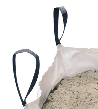 White U-Panel Sand FIBC with Open Top and Flat Base — view 4
